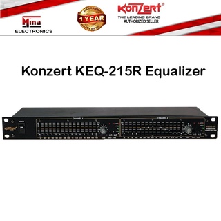 【Ready Stock】keyboard case ♣Konzert KEQ-215R Stereo 15 Band Graphic Equalizer (Black)