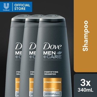 Dove Men Strengthening Shampoo for Damaged Hair 340ml 3x Promo Bundle