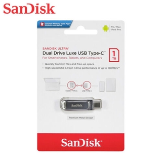 SanDisk Ultra 1 TB Dual Drive Luxe USB OTG Type-C USB3.1 Swivel Design +Tracking