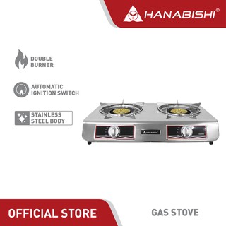 Hanabishi Double Burner Gas Stove GS4500 Stainless Steel body