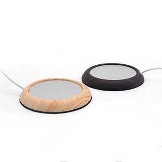 Portable USB Wood Grain Cup Warmer Heat Beverage Mug Mat Keep Drink Warm Heater Mugs Coaster (3)