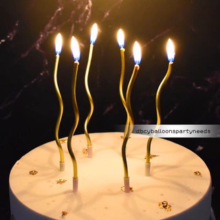 Spiral Candle（6pcs） Cake Candle partyneeds candle supply (2)