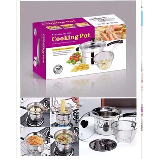 Set Pot Cooking Noodle Pot Stainless Steel soupPan steamer Fryer Pasta home Induction cookerbeauty 0