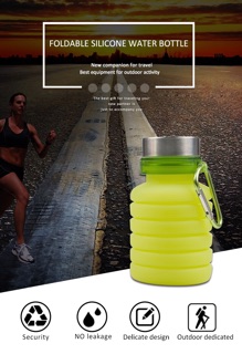 550 mL Collapsible Foldable Portable Travel Sports Silicone Water Bottle (4)