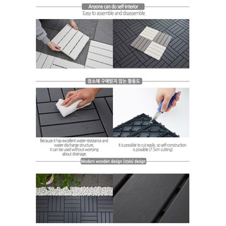 [Deco Tile] Assembled Self-Deco Tile Bundle 2 pcs Veranda Bathroom Interior (7)