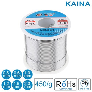 KAINA Solder Wire 0.5 0.6 0.8 1.0 1.2 1.5 2.0mm 450g 63/37 Welding Wire 2% Flux Low Melting Point F