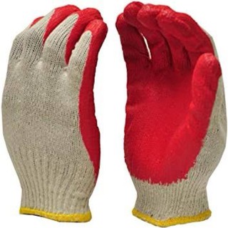 1 pair safety work construction gloves with latex rubber coating