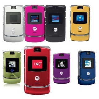 Motorola V3 Colorful Flip Mobile Phone Original Full Set