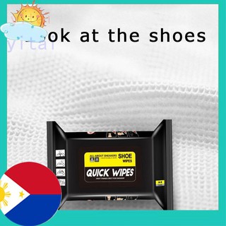 NEW 2021◘ↂ☍A pack (12/30 sheet) Shoe Wipes Small White Shoes Artifact Cleaning Wipes S J5C7exquisit