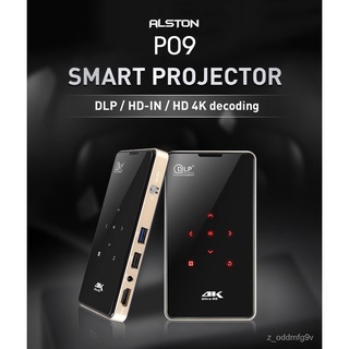 ALSTON P09 Mini Portable DLP Android Projector Home Cinema HDMI-compatible Support 4K Decoding WiFi