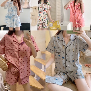 【WAN】Women Cute Printed Shorts Terno(One Size) Sleepwear/Nightwear/Loungewear/Pajama Terno Set