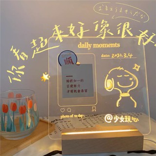 <24h delivery> W&G Transparent Acrylic Notepad Message Board Creative Memo Portable WordPad