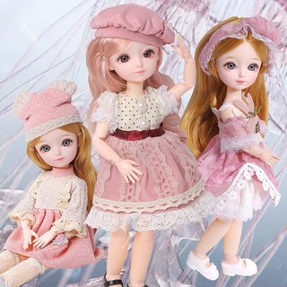 31cm Baby Doll Princess BJD baby Doll 23 Flexible Ball Joints 3D eyes Girl Gift kid's toy (6)