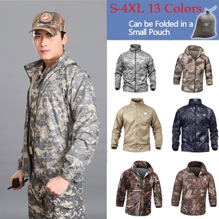 ☏Tactical Men Waterproof Camouflage Hooded Quik Dry Jacket