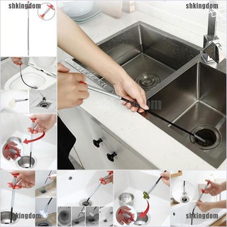 【SHK】60cm Drain Cleaner Sticks Clog Remover Cleaning Tools Spring Pipe Dredging Tool (1)