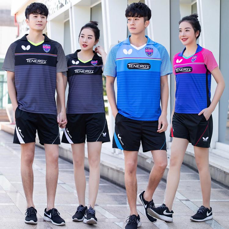 Butterfly Table Tennis Jersey Compitition Training Shirts Breathable Quick Dry Set Shirts+Shorts