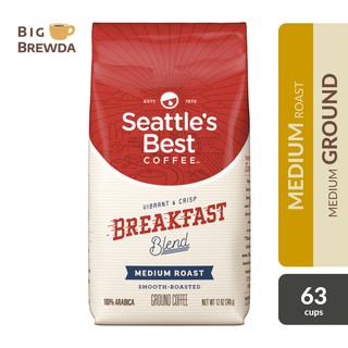 Seattles Best Coffee Breakfast Blend Medium Roast Ground Coffee 12oz / 340g