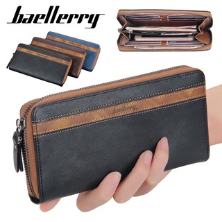 Baellerry Men Wallets Multifunction Male Clutch Coin Pocket Long Zipper Design Canvas Wallets Big Capacity Purse Phone Bag