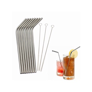 Stainless Steel Metal Straight Bent Straw or Milk Tea Straw