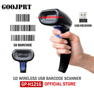 GOOJPRT GP-H121G Handheld 1D Barcode Scanner Wireless USB Type Portable For POS P2P