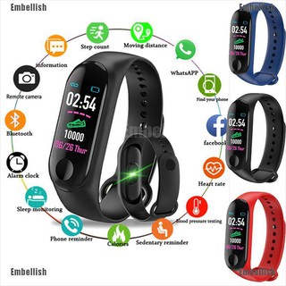 【COD】Smart Band Watch Bracelet Wristband Fitness Tracker Blood Pressure HeartRate M3