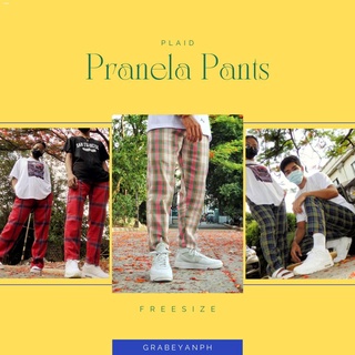 trousers✥Plaid Pranela Pants | 2 Pockets with Drawstring | Pranella Pants| Trouser Pants - Unisex
