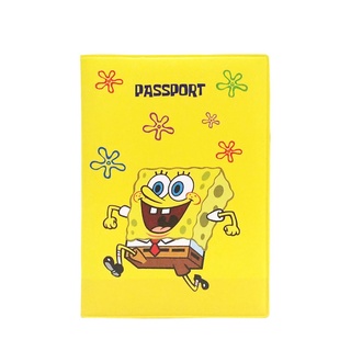 △┅■Passport Cover Case Holder Spongebob Squarepants Passport Book Cover