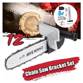 12 Chainsaw Refit Conversion Kit Chainsaw Bracket Set Change Angle Grinder into ChainSaw Woodworking