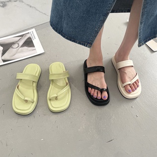Platform Slippers Women's Summer Korean Toe Covering Beach Fairy SandalsINS-【NINI】 (2)