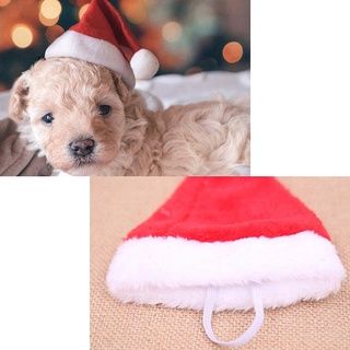 9 Packs Christmas Decorations Pet Christmas Hats Dog Hats Plush Hats (5)