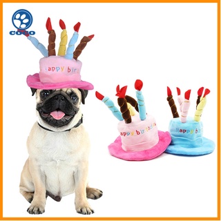 Cute Pets, Dog and Cat Birthday Hat, Adjustable Candle, Small and Medium Hair, Cosplay Costume