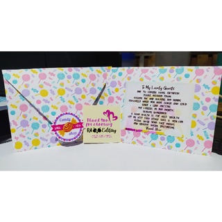 CUSTOMIZED PRINTED ENVELOPES FOR INVITATIONS - CANDYLAND