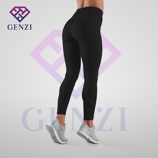 GENZI Womens Sports Sexy Outfit Yoga Zumba Leggings, Active Gym Wear (Plain Colors)