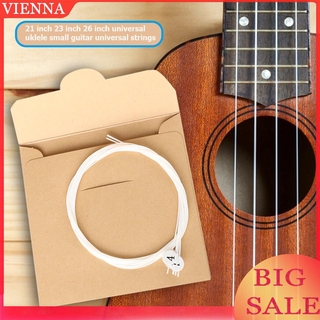 Vienna 4pcs/set Ukulele Strings Replacement Part for 21 23 26 inch Ukulele White