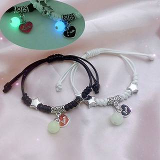 New Luminous Pendant Bracelet Lovers' Glow Bracelet In The Dark Night Light Bracelet Bead Chain For Women Men Jewelry (6)