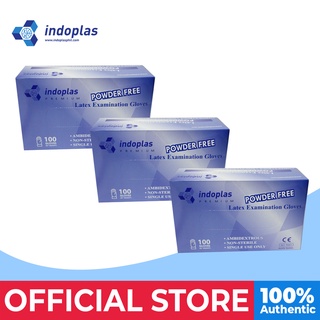 Indoplas Examination Latex Gloves Powder Free - (Small) 3 Boxes