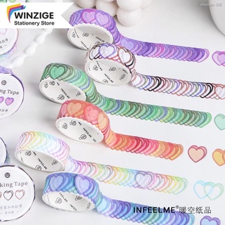 ◆Winzige 100pcs Macaron Washi Stickers Heart-shaped Cute Mark Sticker Journal Decor Supplies