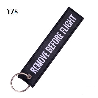 ❃Remove Before Flight Letters Label Ring Decor Keychain (1)