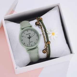 【Ready Stock】 Retro women watch fashion trend simple and compact ladies watch couple watch belt 7gFe