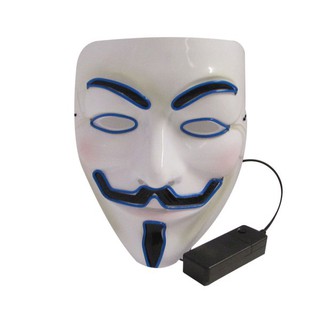 V Vendetta Make-up Party Mask LED Light Mask for Halloween Festival Cosplay