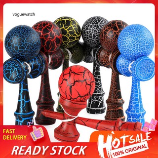 VOG_Wooden Crack Paint Kendama Juggling Ball Japanese Traditional Fidget Sports Toy 8aae