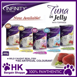 INFINITY CAT FOOD TUNA JELLY with TOPPINGS 400g WET CAN