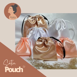 Plain Satin pouch for packaging/souvenirs - Heavy satin fabric
