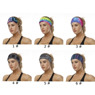 Headband Women's Wide Sports Headband Stretch Hair Bands Running Yoga Elastic Sweatband Polyester 10*24cm (3)