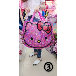 【spot goods】✴♚۞Hello Kitty face Bag traveling bag shopping bag (5)