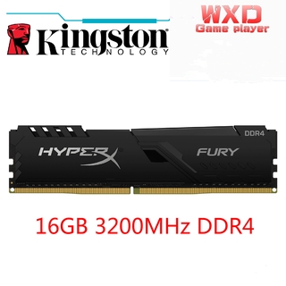 B1OB 【COD】Kingston HyperX Fury 16GB 3200MHz DDR4 CL16 DIMM Desktop Memory Ram (Black) [HX432C16