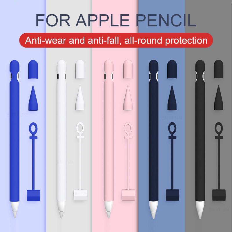 Apple Pencil Case Soft Silicone Protective Cover Solid Color Silicone Case for iPad Tablet