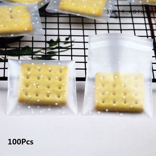 100pcs self-adhesive biscuit candy snack food bag DIY gift packing bag