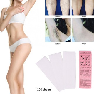 100Pcs Hair Removal Waxing Papers Waxing Strips Depilatory Wax Papers Beauty Tool