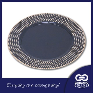 13" Heavy Quality Plastic Round Charger Plate Black 736